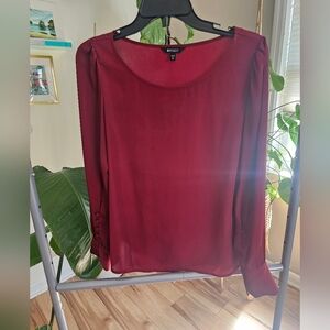 Burgundy Blouse by Express